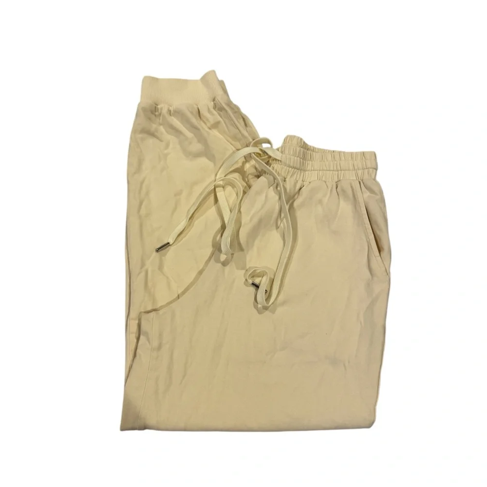 Cream Track Pants & Hoodie Set‎